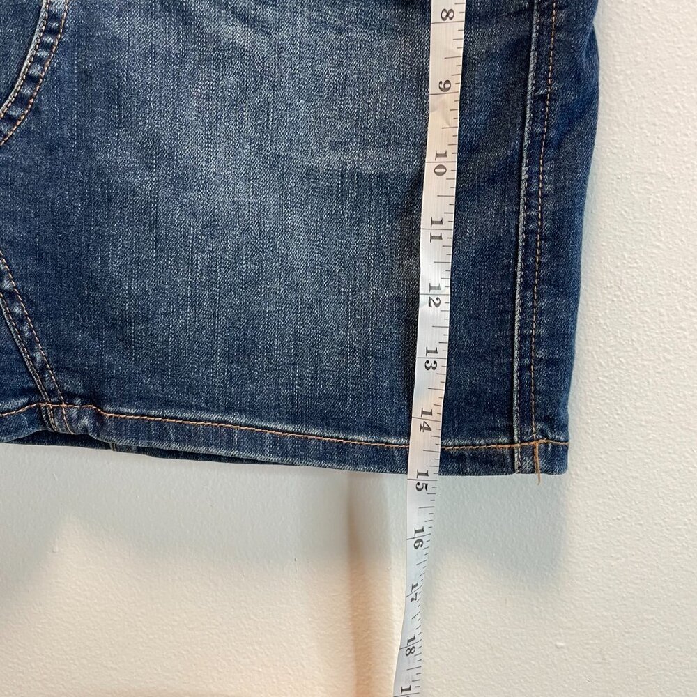 Free People We the Free Blue Mini Denim Skirt Size 25 (XS) Y2K Style - Picture 6 of 12